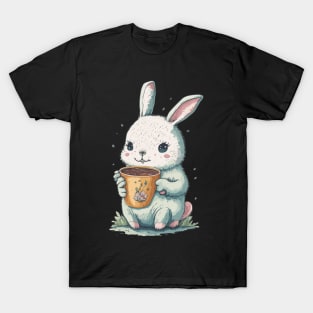 Cute bunny drinking tea T-Shirt